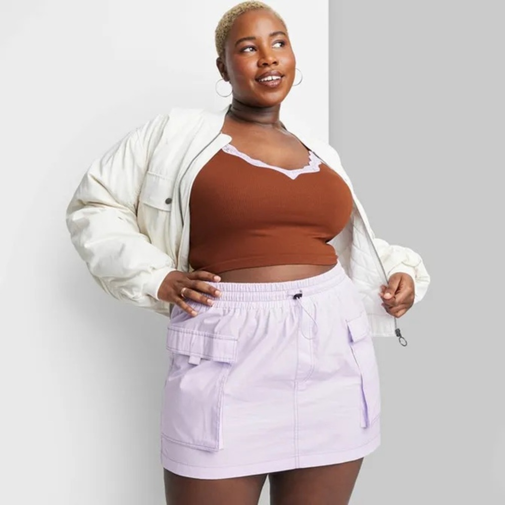 NWT Wild Fable Cargo Skirt XXL - Light Violet